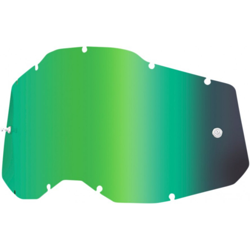 Écran masque cross 100% RACECRAFT 2 / ACCURI 2 / STRATA 2 Miroir Vert - Dr Rider