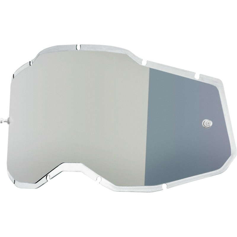Écran masque cross 100% RACECRAFT 2 / ACCURI 2 / STRATA 2 - Injecté Argent - Dr Rider