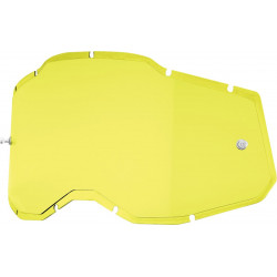 Écran masque cross 100% RACECRAFT 2 / ACCURI 2 / STRATA 2 Injecté Jaune - Dr Rider