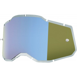 Écran masque cross 100% RACECRAFT 2 / ACCURI 2 / STRATA 2 - Injecté Miroir Bleu - Dr Rider