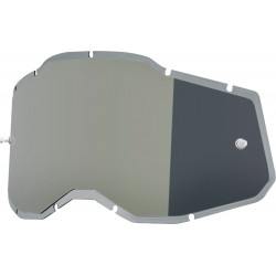Écran masque cross 100% RACECRAFT 2 / ACCURI 2 / STRATA 2 - Injecté Miroir Argent - Dr Rider