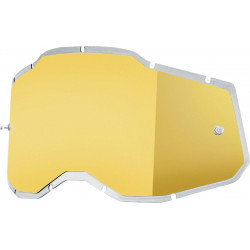 Écran masque cross 100% RACECRAFT 2 / ACCURI 2 / STRATA 2 - Injecté Miroir Or - Dr Rider