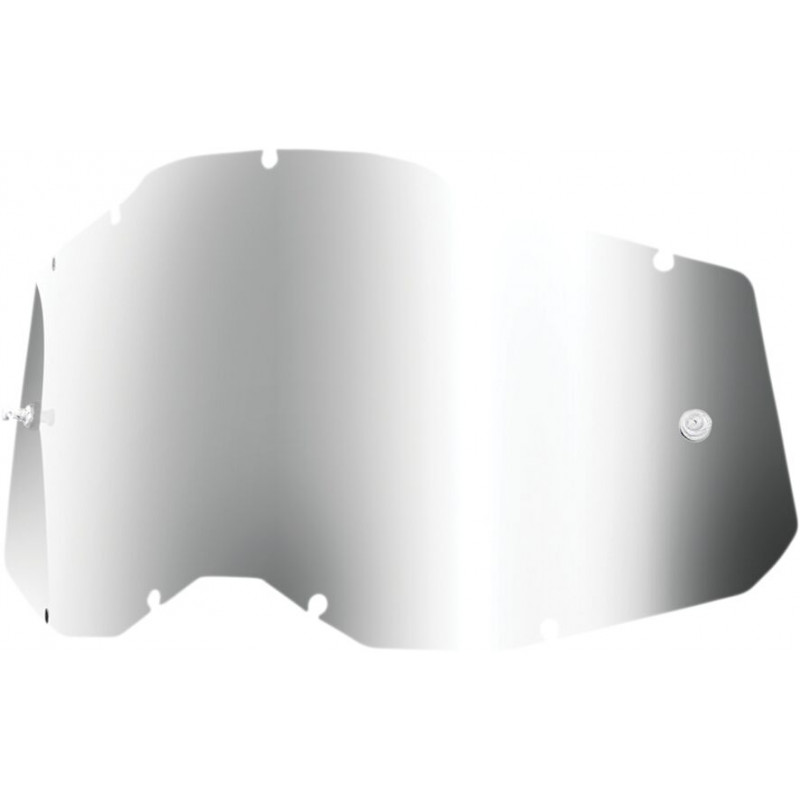 Écran masque cross 100% ACCURI 2 / STRATA 2 Enfant Miroir Argent - Dr Rider