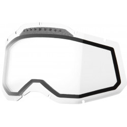 Écran masque cross 100% RACECRAFT 2 / ACCURI 2 / STRATA 2 Ventilé avec picots Transparent - Dr Rider