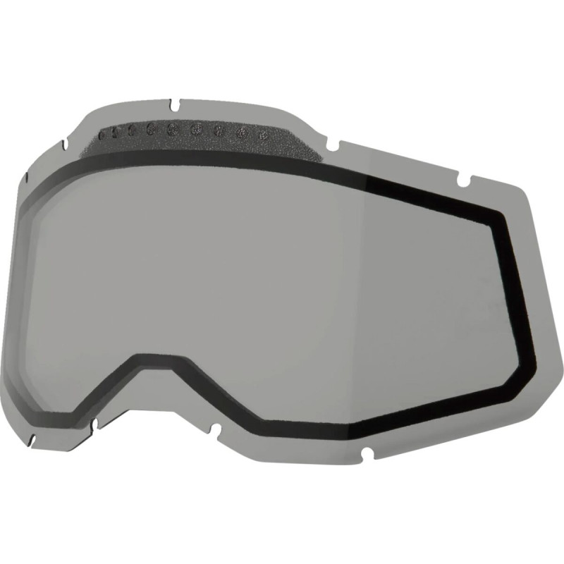 Écran masque cross 100% RACECRAFT 2 / ACCURI 2 / STRATA 2 Ventilé avec picots Smoke - Dr Rider