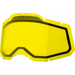 Écran masque cross 100% RACECRAFT 2 / ACCURI 2 / STRATA 2 Ventilé avec picots Jaune - Dr Rider