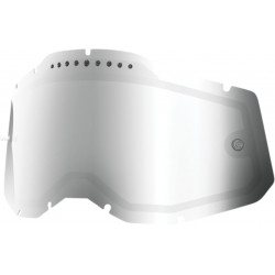 Écran masque cross 100% RACECRAFT 2 / ACCURI 2 / STRATA 2 Ventilé avec picots Miroir Argent - Dr Rider