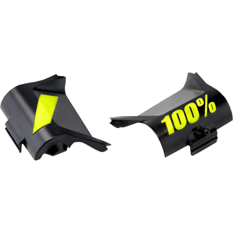 Cache boîtier roll-off masque cross 100% Forecast Noir/Jaune Fluo - Dr Rider