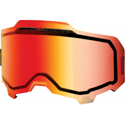 Écran masque cross 100% ARMEGA - Injecté Double Ventilé Miroir Rouge - Dr Rider