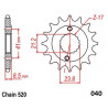 FRNT SPRCKET STEEL 520-14T HON - 12122485 - Dr Rider
