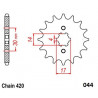 FRNT SPRCKET STEEL 420-14T KWS - 12122490 - Dr Rider