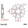 FRNT SPRCKET STEEL 520-16T KTM - 12122492 - Dr Rider