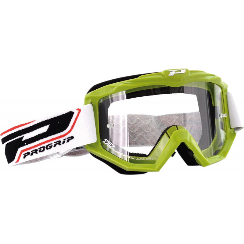 Masque cross Progrip Atzaki 3201 Vert - Écran clair | Dr Rider