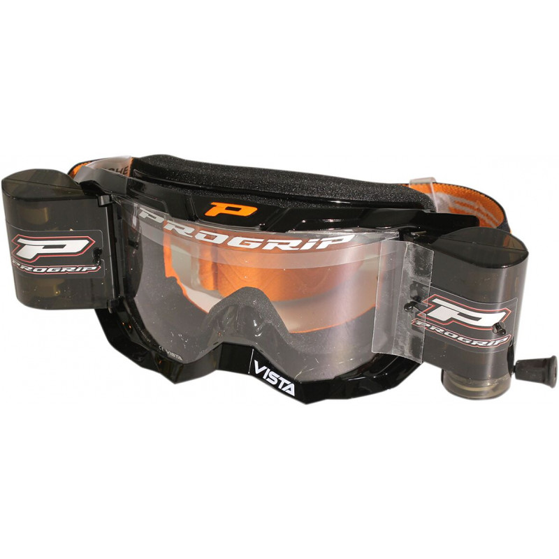 Masque cross Progrip Vista 3303 Noir - Roll-Off XXL + écran clair supplémentaire | Dr Rider