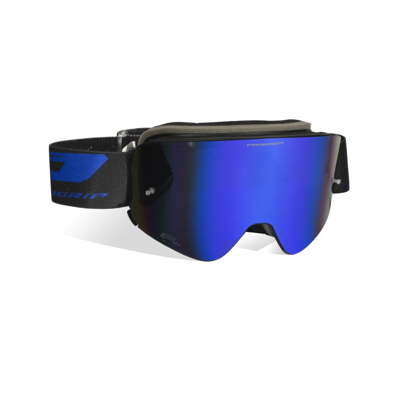 Masque cross Progrip Magnet 3205 - Écran miroir bleu | Dr Rider