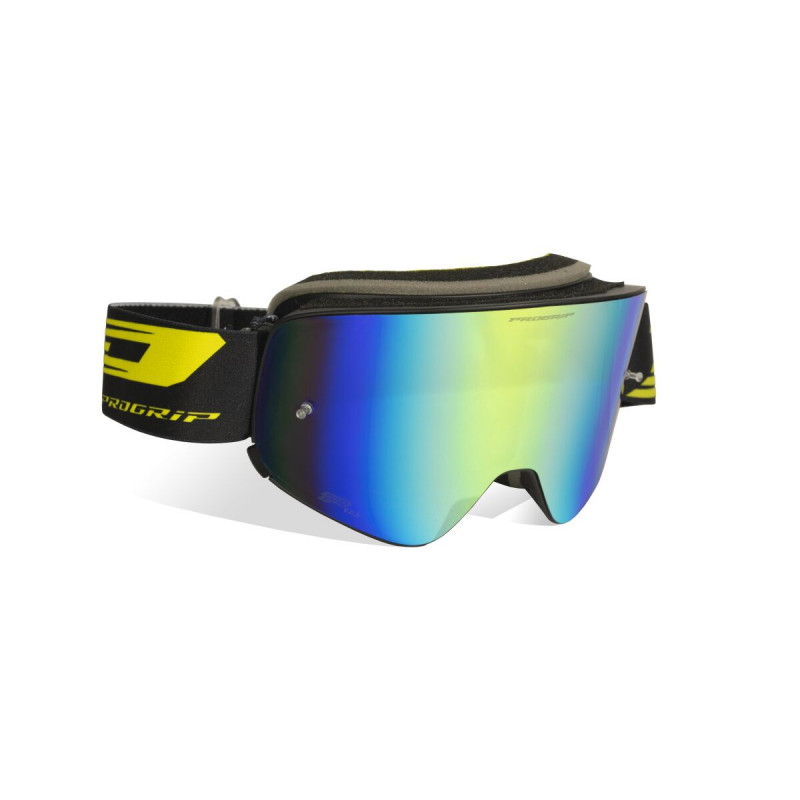 Masque cross Progrip Magnet 3205 - Écran miroir jaune | Dr Rider