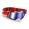 Masque cross Progrip Rapid 3309 Rouge/Blanc/Noir - Écran miroir jaune | Dr Rider