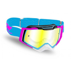 Masque cross Progrip Rapid 3309 Noir/Bleu/Blanc - Écran miroir bleu | Dr Rider