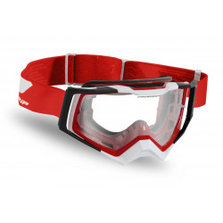 Masque cross Progrip Rapid 3309 Rouge/Blanc/Noir - Écran clair | Dr Rider
