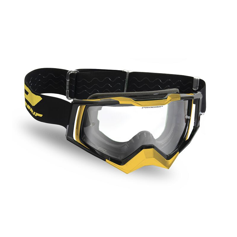 Masque cross Progrip Rapid 3309 Gris/Or/Noir - Écran clair | Dr Rider