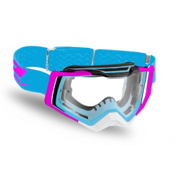Masque cross Progrip Rapid 3309 Noir/Bleu/Blanc - Écran clair | Dr Rider