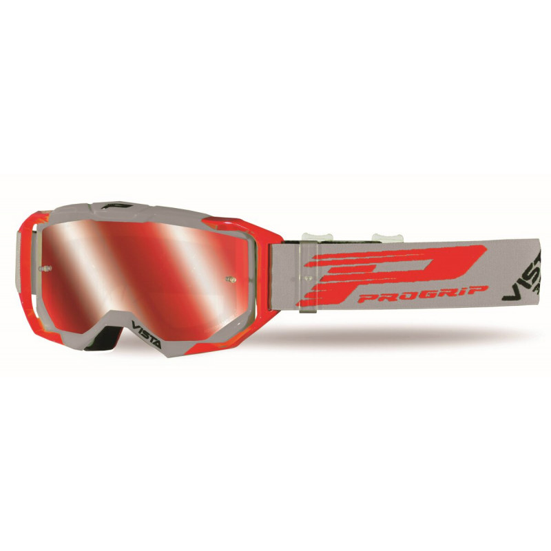 Masque cross Progrip Vista 3303 Gris/Rouge | Dr Rider