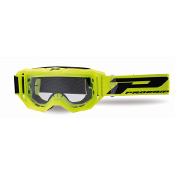 Masque cross Progrip Vision Go 3300 Jaune fluo - Écran clair | Dr Rider