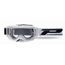 Masque cross Progrip Vision Go 3300 Blanc mat - Écran clair | Dr Rider