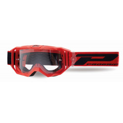 Masque cross Progrip Vision Go 3300 Rouge mat - Écran clair | Dr Rider