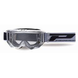 Masque cross Progrip Vision Go 3300 Argent mat - Écran clair | Dr Rider