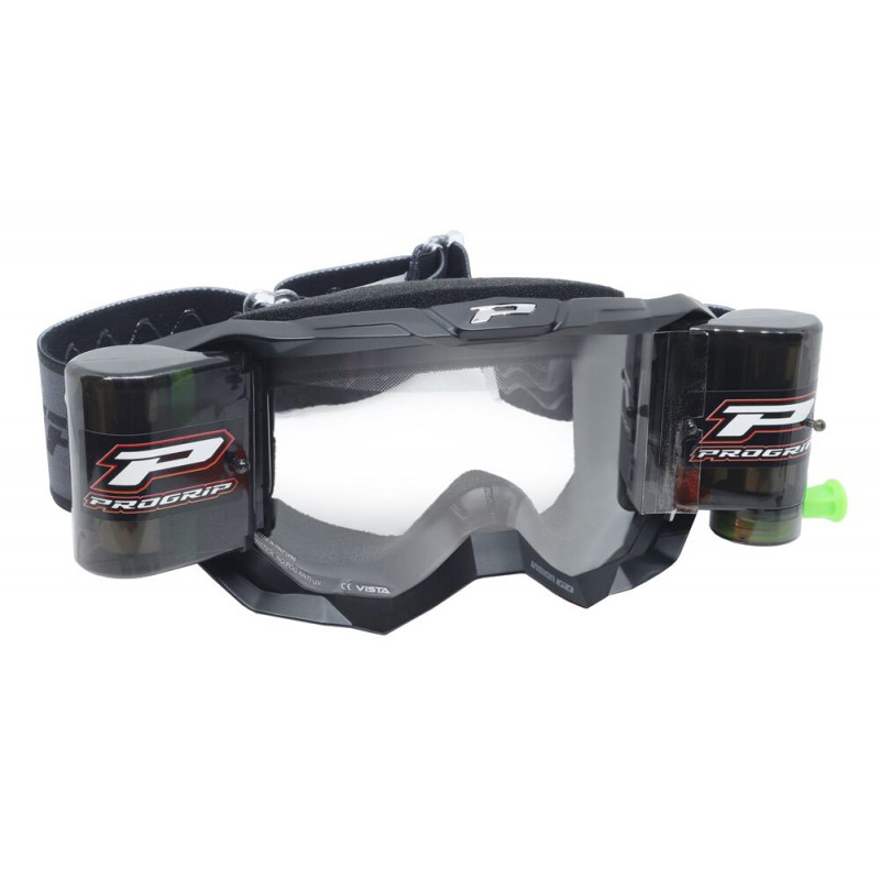 Masque cross Progrip Vision Go 3300 Noir mat - Roll-Off XXL | Dr Rider