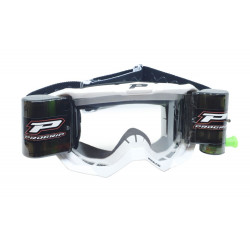 Masque cross Progrip Vision Go 3300 Blanc mat - Roll-Off XXL | Dr Rider