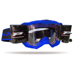Masque cross Progrip Vision Go 3300 Bleu mat - Roll-Off XXL | Dr Rider