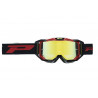 Masque cross Progrip Vista 3303 Noir/Rouge - Écran miroir jaune | Dr Rider