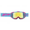 Masque cross Progrip Vista 3303 Fuchsia/Bleu clair - Écran miroir jaune | Dr Rider