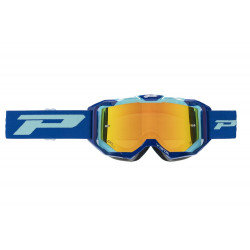 Masque cross Progrip Vista 3303 Bleu/Turquoise - Écran miroir orange | Dr Rider