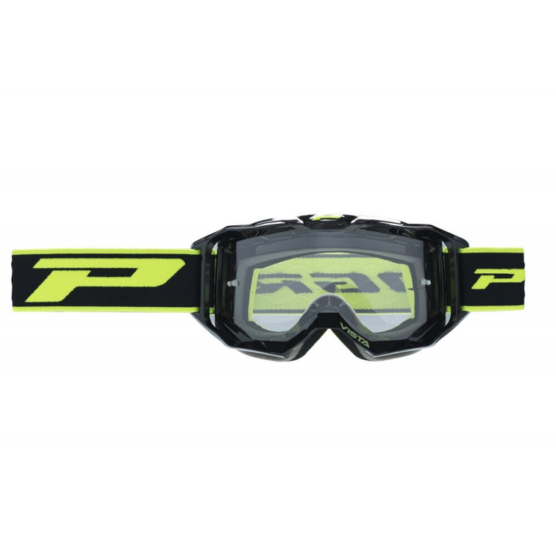 Masque cross Progrip Vista 3303 Noir - Écran clair + écran clair supplémentaire | Dr Rider