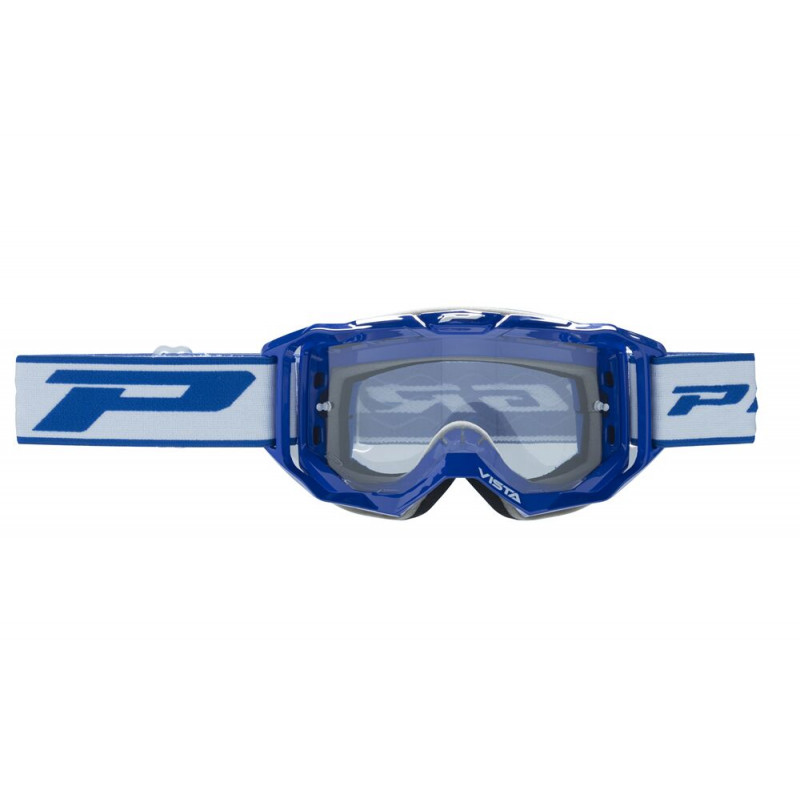 Masque cross Progrip Vista 3303 Bleu - Écran clair + écran clair supplémentaire | Dr Rider