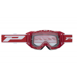 Masque cross Progrip Vista 3303 Rouge - Écran clair + écran clair supplémentaire | Dr Rider