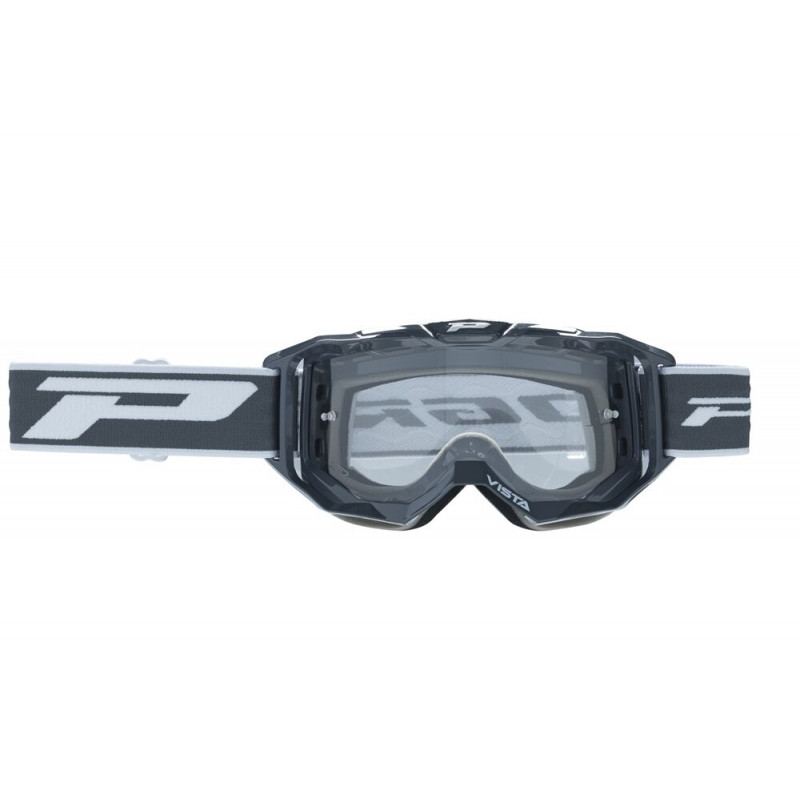 Masque cross Progrip Vista 3303 Gris - Écran clair + écran clair supplémentaire | Dr Rider