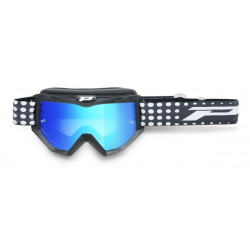 Masque cross Progrip Atzaki 3201 Noir mat - Écran miroir bleu | Dr Rider