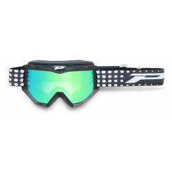 Masque cross Progrip Atzaki 3201 Noir mat - Écran miroir vert | Dr Rider