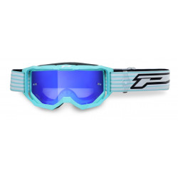 Masque cross Progrip Vision Go 3300 Vert d’eau - Écran miroir bleu | Dr Rider