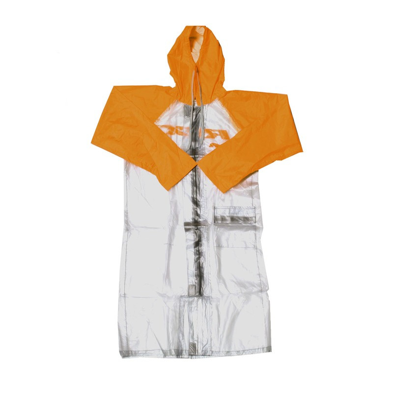 Imperméable long RFX Race Series - taille L - transparent/orange