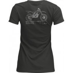 TEE WOMENS BLUEPRINT CHARCOAL  - 30314323 - Dr Rider