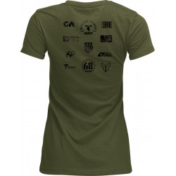 TEE WOMENS PATCHED UP MIL GRN  - 30314337 - Dr Rider