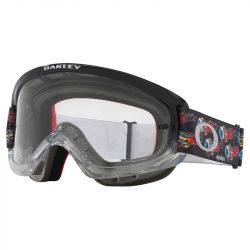 Masque cross enfant Oakley O-Frame 2.0 PRO XS MX - Troy Lee Designs Series EYEBALLS BLACK - Écran clair - Dr Rider