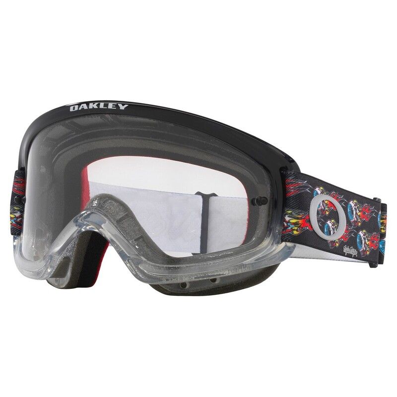 Masque cross enfant Oakley O-Frame 2.0 PRO XS MX - Troy Lee Designs Series EYEBALLS BLACK - Écran clair - Dr Rider