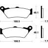 Plaquettes de frein TECNIUM MX/ATV métal fritté - MOR174 - Dr Rider