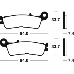 Plaquettes de frein TECNIUM MX/Quad métal fritté - MO465 - Dr Rider
